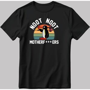 Pingu Noot Noot Black Shirt